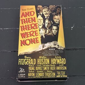 And Then There Were None ( VHS, 1945 ) w/ Barry Fitzgerald, Walter Huston
